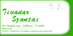 tivadar szantai business card