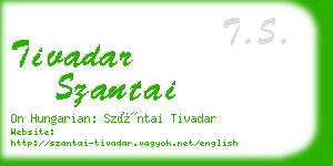 tivadar szantai business card